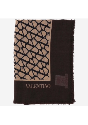 Valentino Garavani Toile Iconographe Shawl In Cashmere And Silk