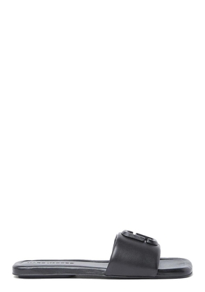 Marc Jacobs Logo Plaque Square-Toe Sandals