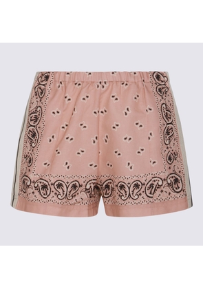 Palm Angels Pink Linen Shorts