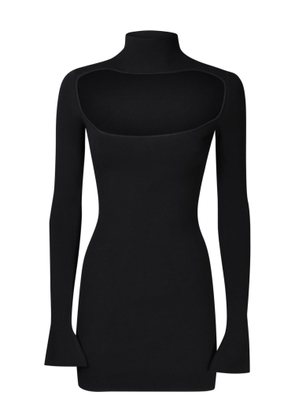 Ssheena Black Knit Cut Mini Dress