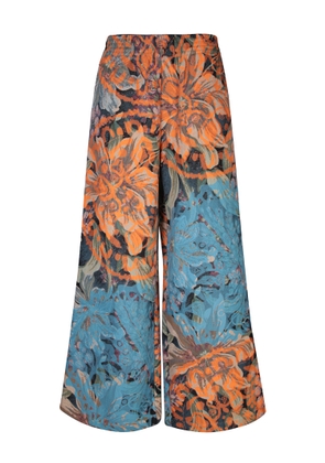 Rianna + Nina Melina Light Blu And Orange Brocade Trousers
