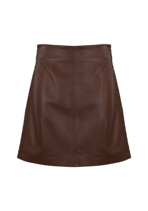 Weekend Max Mara Ocra Nappa Leather Skirt