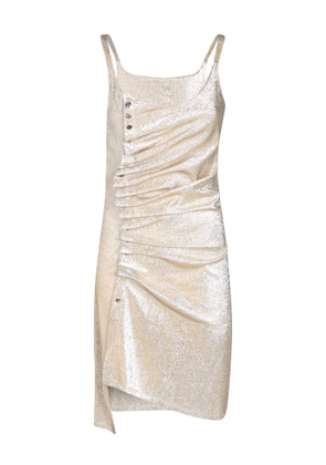 Paco Rabanne Gold Lurex Jersey Mini Dress
