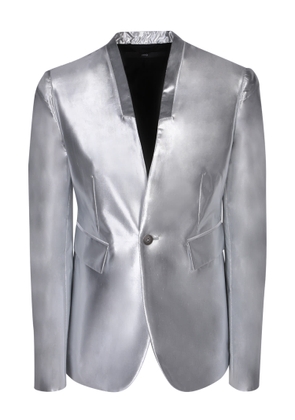 Sapio Lurex Fabric Jacket In Silver