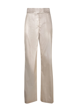 Genny Satin Striped Sand Trousers