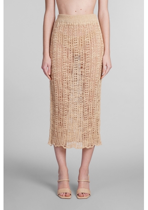 Cult Gaia Dawson Skirt In Beige Wool