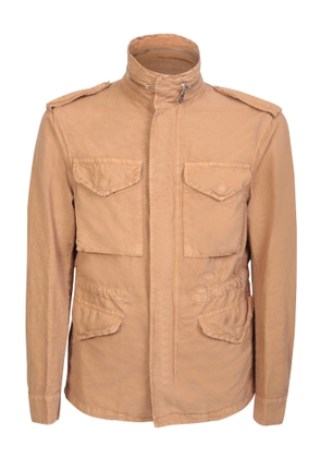 Original Vintage Style Brown Cotton Zip Jacket