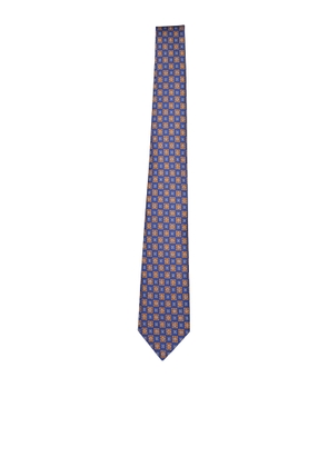 Kiton Blue/orange Patterned Tie