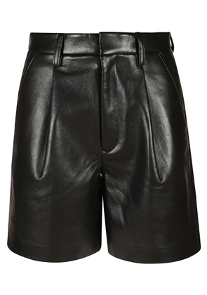 Anine Bing Classic Shiny Leather Shorts