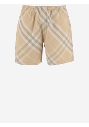 Burberry Nylon Swimsuit With Check Pattern