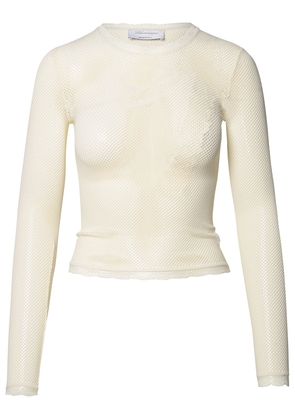 Blumarine White Polyamide Blend T-Shirt