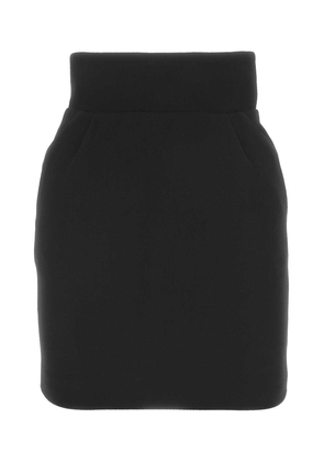 Alexandre Vauthier Black Wool Mini Skirt