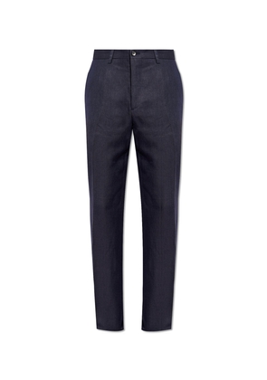 Etro Linen Pleat-Front Trousers