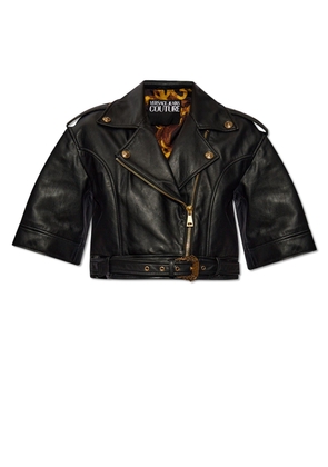Versace Jeans Couture Leather Jacket With Short Sleeves