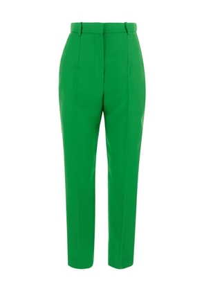 Alexander Mcqueen Green Wool Tailored Trousers