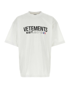 Vetements White Cotton Oversize T-Shirt