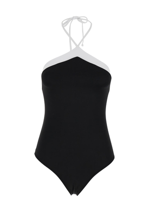 Anjuna Black And White Charlie Swimsuit In Techno Fabric Stretch Woman