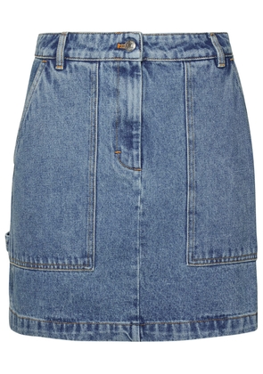 Maison Kitsuné Light Blue Denim Miniskirt