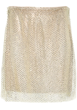 Philosophy Di Lorenzo Serafini Gold All-Over Crystal Embellishment Skirt