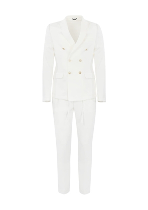 Daniele Alessandrini White Double-Breasted Suit