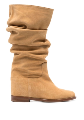 Via Roma 15 Camel Brown Suede Boots