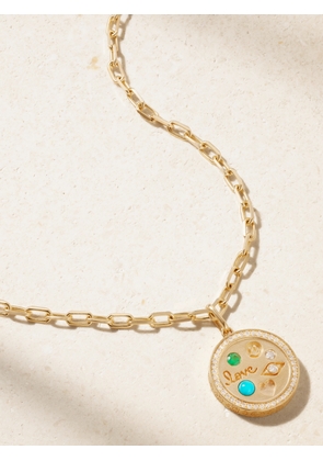 Sydney Evan - Iconography 14-karat Gold Multi-stone Necklace - One size