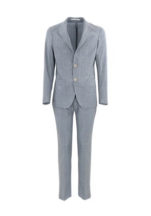 Eleventy Single-Breasted Light Blue Pinstripe Suit