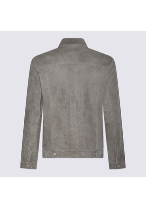Giorgio Brato Grey Leather Jacket
