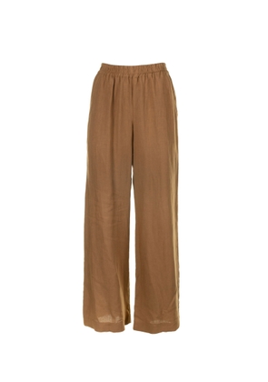 Eleventy High-Waisted Linen Trousers With Elastic