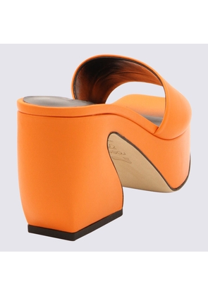Si Rossi Flash Orange Leather Sandals