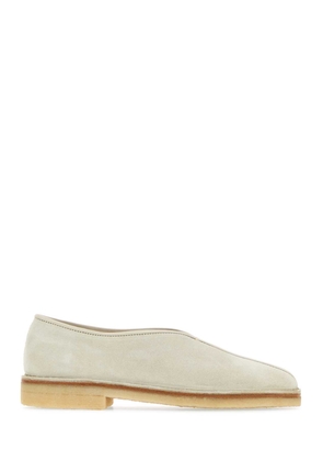 Lemaire Chalk Suede Piped Ballerinas