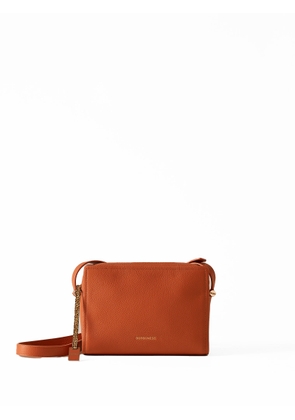 Borbonese Bolt Medium Shoulder Bag In Grained Leather