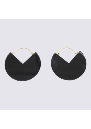 Isabel Marant Black And Gold Brass 90 Earrings