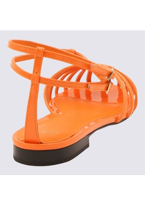 Alevì Orange Leather Elena Flats