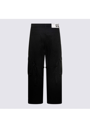 44 Label Group Black And White Cotton Cargo Pants