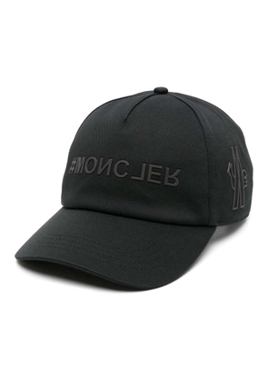 Moncler Grenoble Black Baseball Hat With Embossed Logo