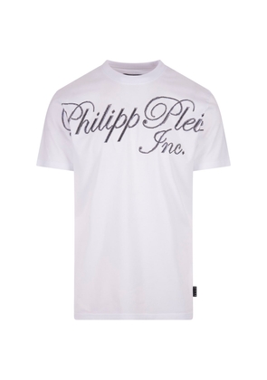 White T-Shirt With Crystals Philipp Plein Tm