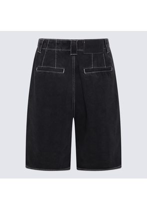 Sunnei Washed Black Denim Shorts