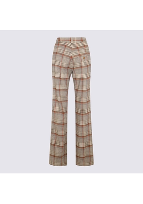 Vivienne Westwood Brown Multicolour Viscose-Wool Blend Trousers