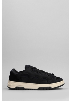 Paura Santha 1 Sneakers In Black Suede And Fabric