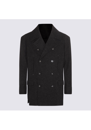 Vivienne Westwood Black Virgin Wool And Cashmere Blend Coat