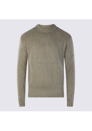 Ami Alexandre Mattiussi Taupe Mohari And Wool Blend Sweater