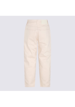 Sunnei Ecru White Stripes Cotton Pants