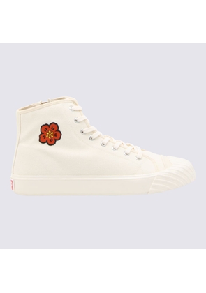 Kenzo White Canvas Sneakers