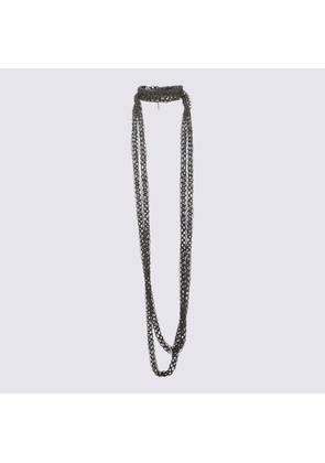 Brunello Cucinelli Dark Grey Brass Necklace