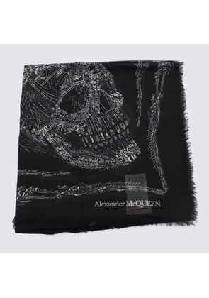 Alexander Mcqueen Black And White Scarf
