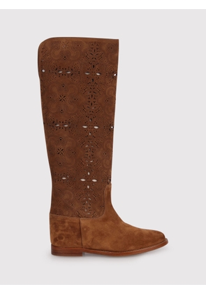 Via Roma 15 Perforated Boot With Internal Wedge
