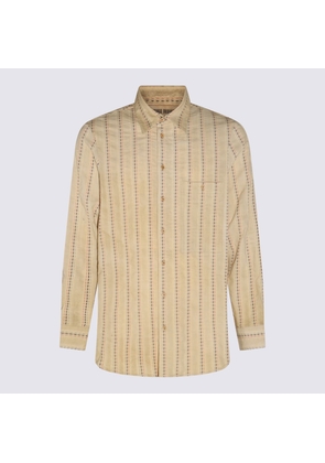 Uma Wang Tan Cotton Stripe Shirt