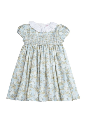 Trotters Cotton Bunny Print Smocked Dress (2-5 Years)