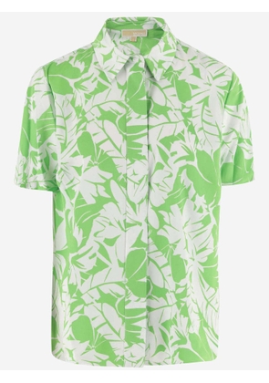 Nylon Shirt With Floral Pattern Michael Kors